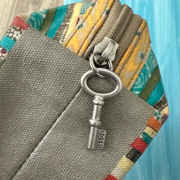 Fossil Multicolor Bird Print Zippered Versatile Pouch - Picture 4 of 9